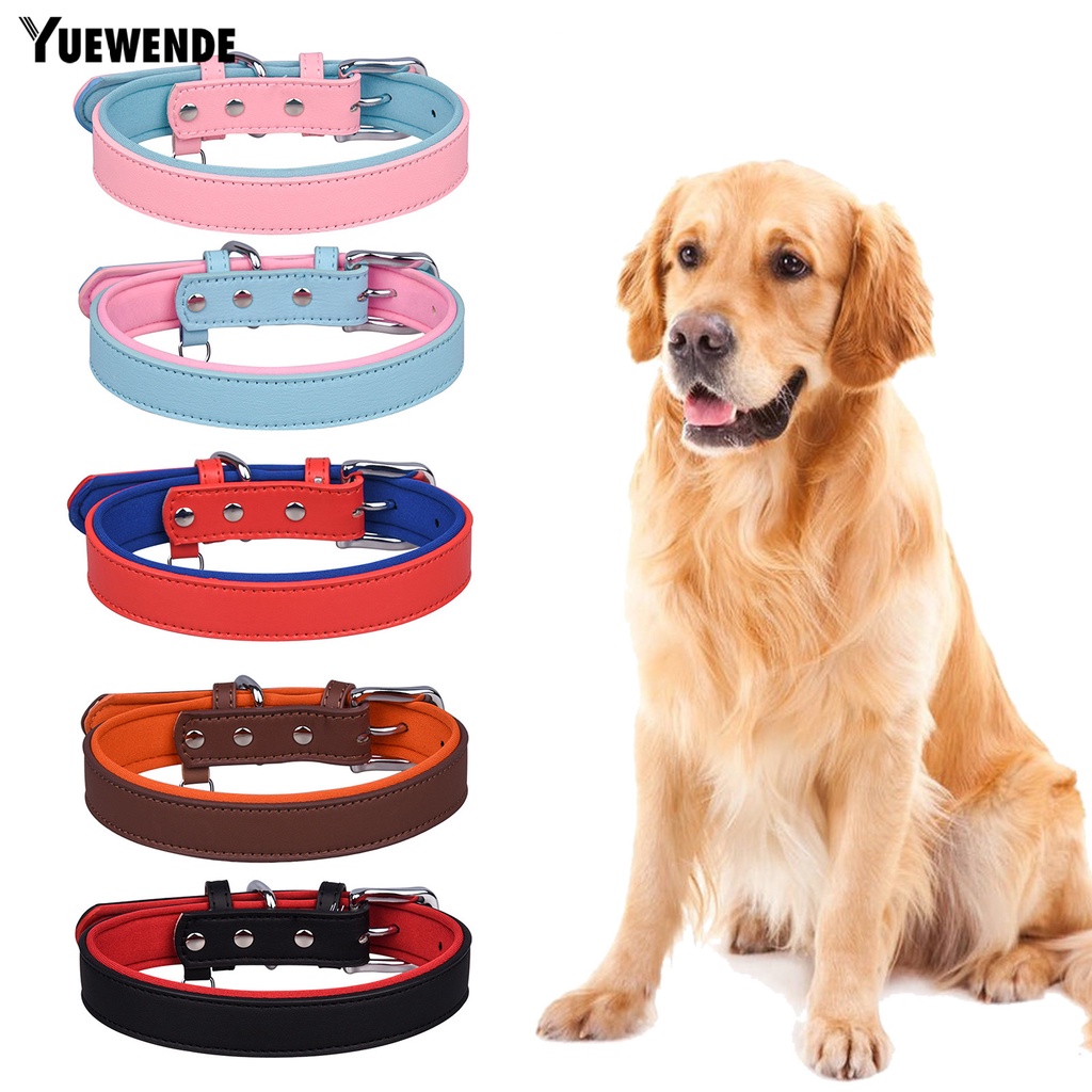 Vòng Cổ Chữ D Bằng Da Nhân Tạo Siêu Mềm Thoáng Khí Chống Thất Lạc Cho Thú Cưng