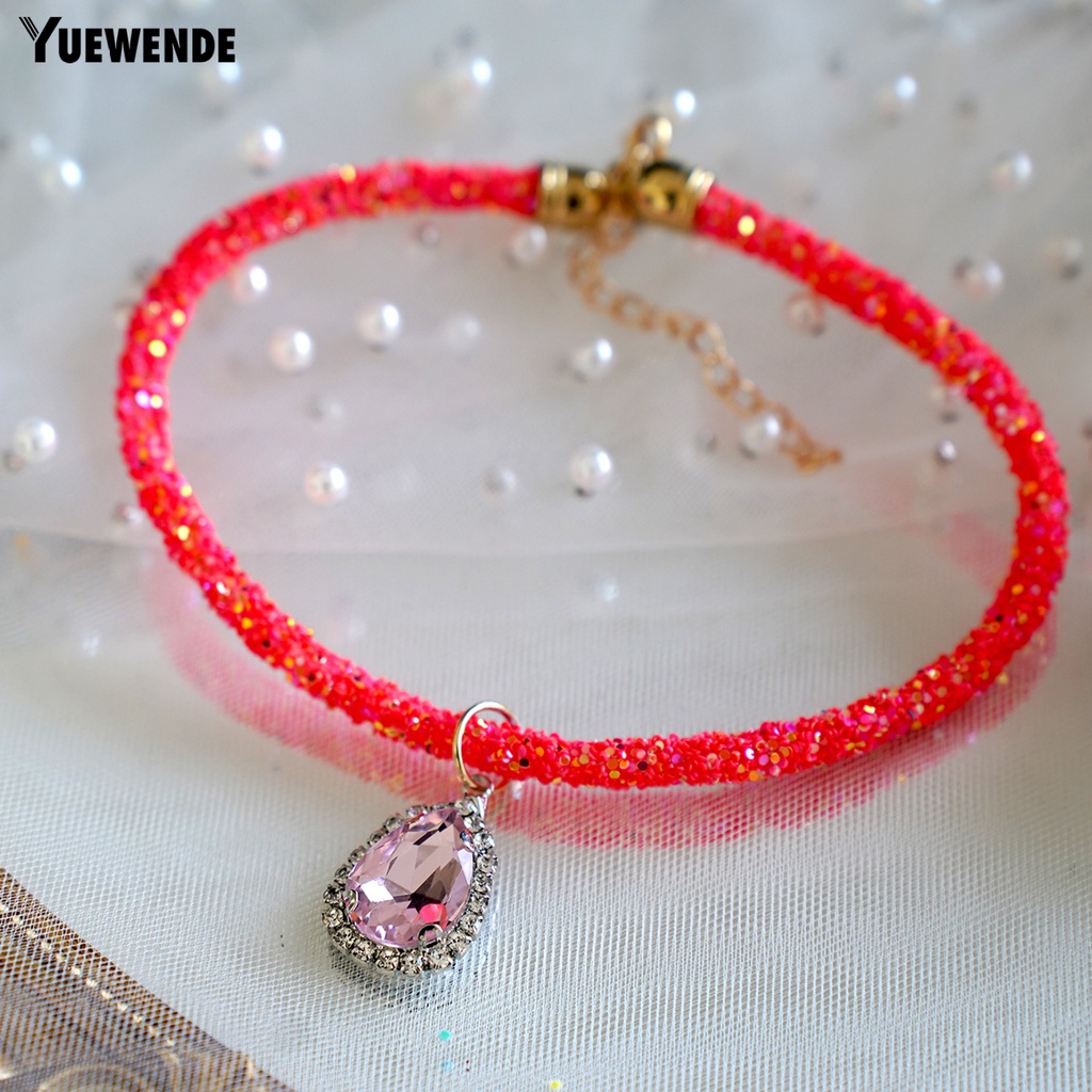 Yq.e Vòng Cổ Bắt Sáng Đính Đá Thanh Lịch Quyến Rũ Cho Thú Cưng