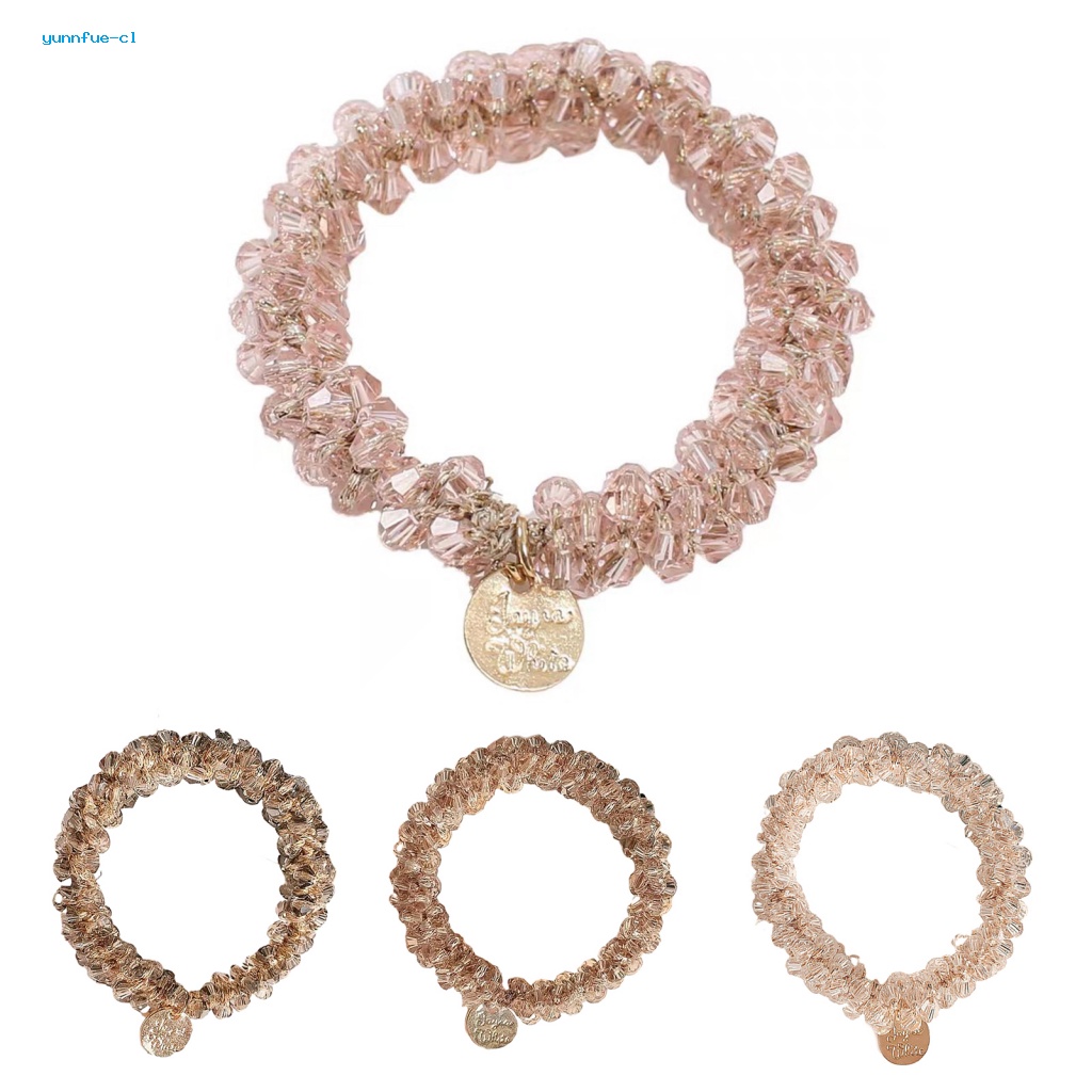 Giá Đỡ Buộc Tóc Đuôi Ngựa Co Giãn Đính Hạt Thủ Công