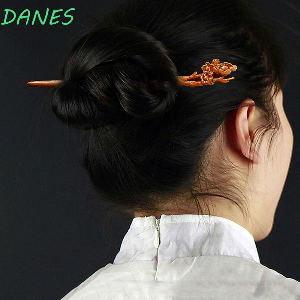 Trâm Cài Tóc Bằng Gỗ Hình Hoa / Bướm / Đám Mây Phong Cách Trung Hoa Cổ Điển Thời Trang