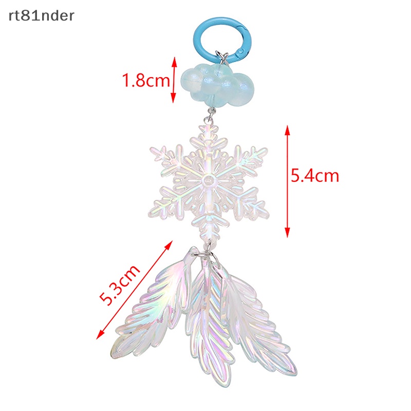 Rt Móc Khóa Hình Bông Tuyết Bằng Acrylic Mạ Màu Sáng Tạo Thời Trang