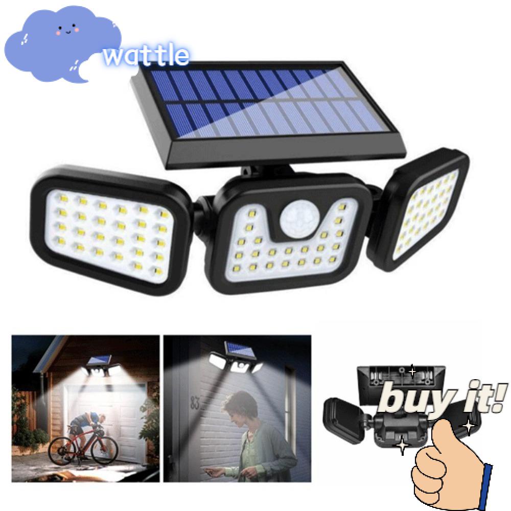 Đèn Led 3 Đầu 74 Bóng Sử Dụng Năng Lượng Mặt Trời Tiện Lợi Ngoài Trời