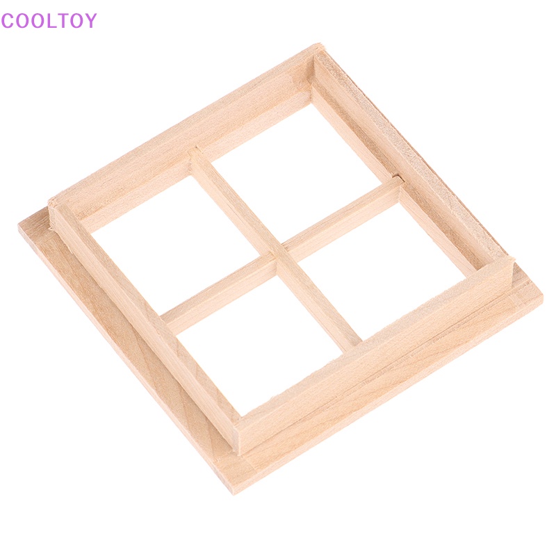 Cooltoy Phụ Kiện Làm Khung Cửa Sổ 4 Cánh Tỉ Lệ 1: 12 Cho Nhà Búp Bê DIY