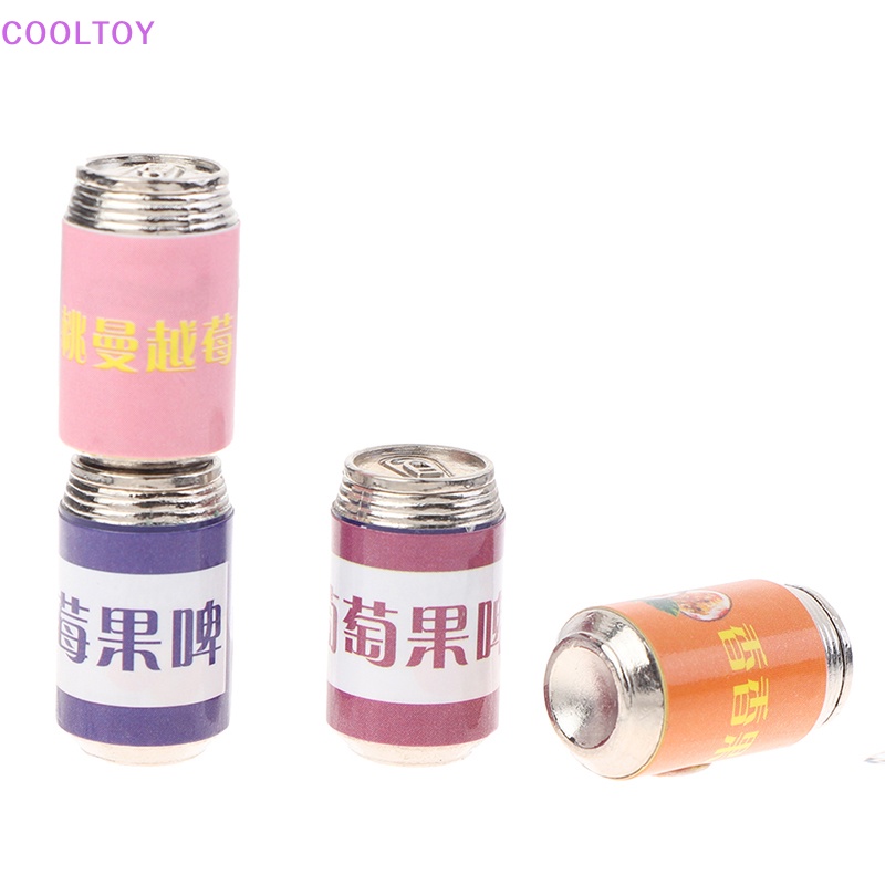 Bộ 4 Mô Hình Lon Nước Ép Trái Cây 1: 12 Trang Trí Nhà Búp Bê