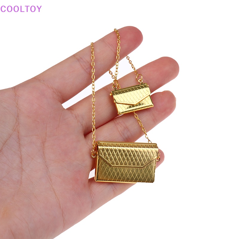 Túi Xách Tay Bằng Kim Loại Thời Trang Cho Búp Bê Tỷ Lệ 1 / 12