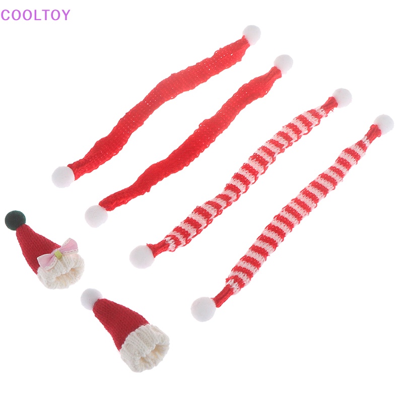 Nón Và Khăn Choàng Giáng Sinh Thời Trang Cho Nhà Búp Bê 1: 6 1: 12