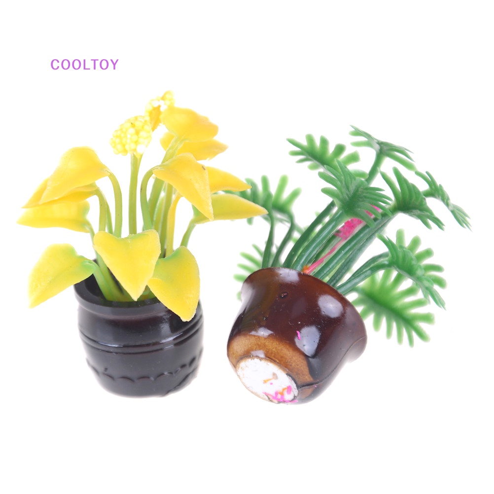 Mô Hình Chậu Hoa Bằng Đất Sét Tỉ Lệ 1: 12 Trang Trí Nhà Búp Bê