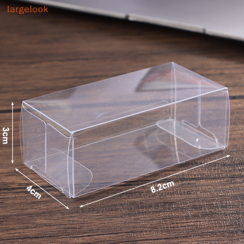 Set 10 Hộp Nhựa PVC Trong Suốt Trưng Bày Mô Hình Xe Hơi Đồ Chơi 82 * 40 * 30mm Tỉ Lệ 1 / 64