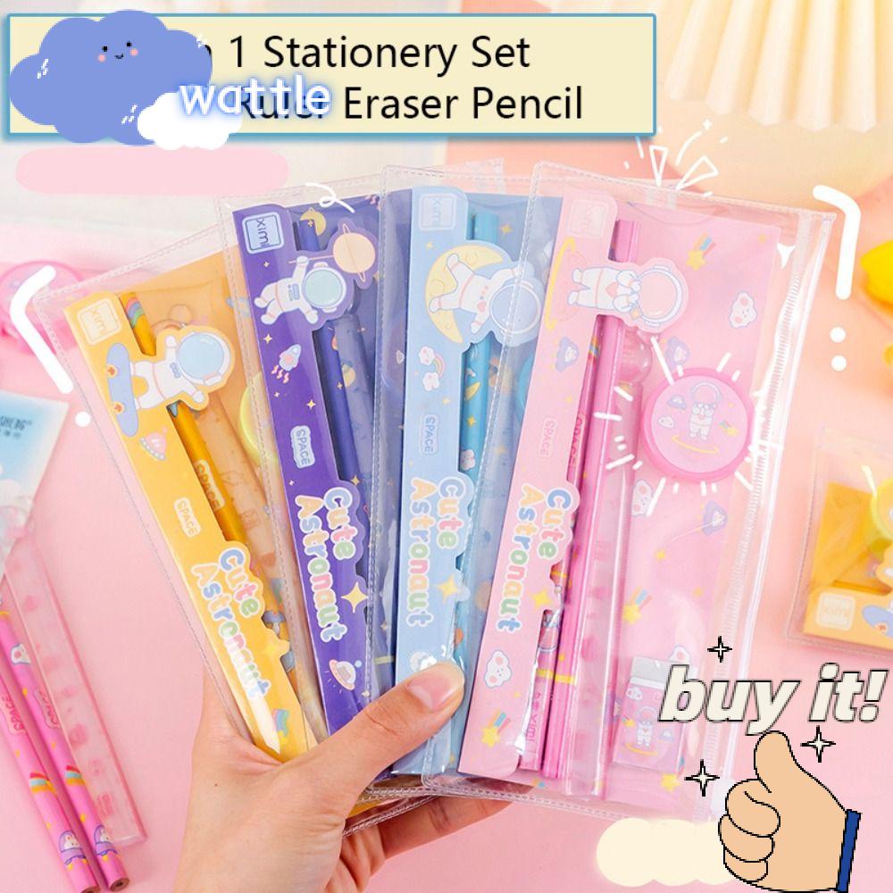 Cục Tẩy Bút Chì 5 Trong 1 Bằng Nhựa Hình Phi Hành Gia Dành Cho Trường Học