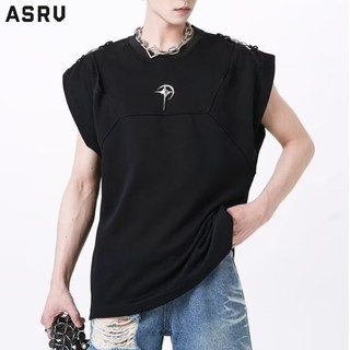 Áo thun ba lỗ asrv khóa kim loại thời trang mới cho nam
