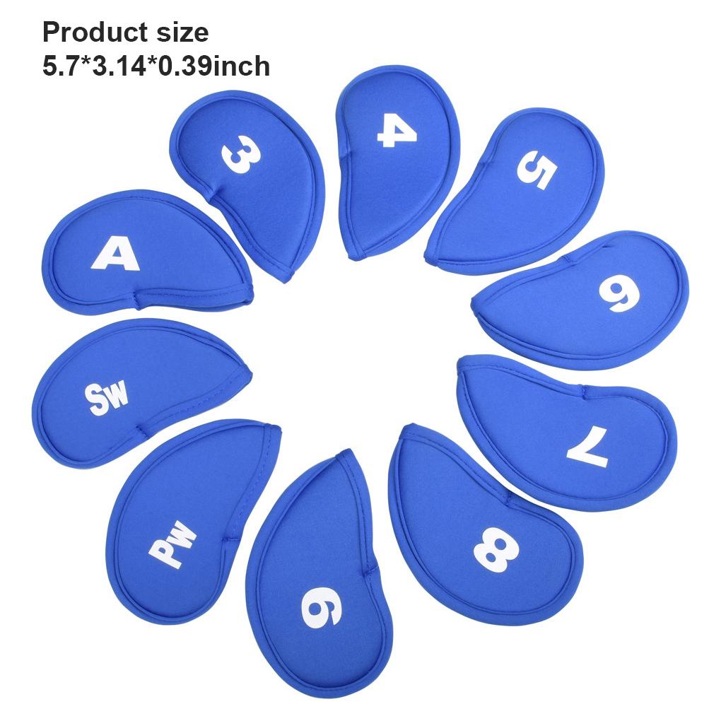 Bộ 10 Vỏ Bọc Bảo Vệ Đầu Gậy Đánh Golf Thể Thao Ngoài Trời