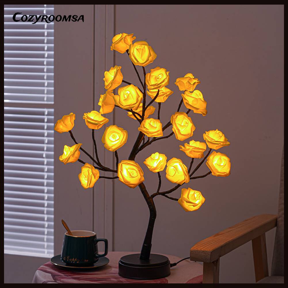Bộ 2 Đèn Led 24 Bóng Hình Hoa Hồng 5000LM