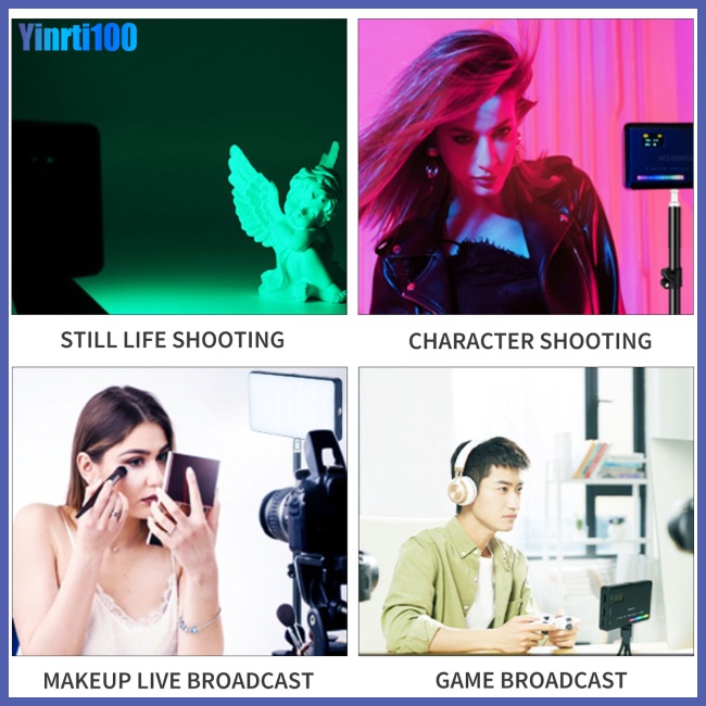 Bảng Đèn Led Video Yinrti W140 Rgb 2500k-9000k Cầm Tay Bỏ Túi Tiện Dụng