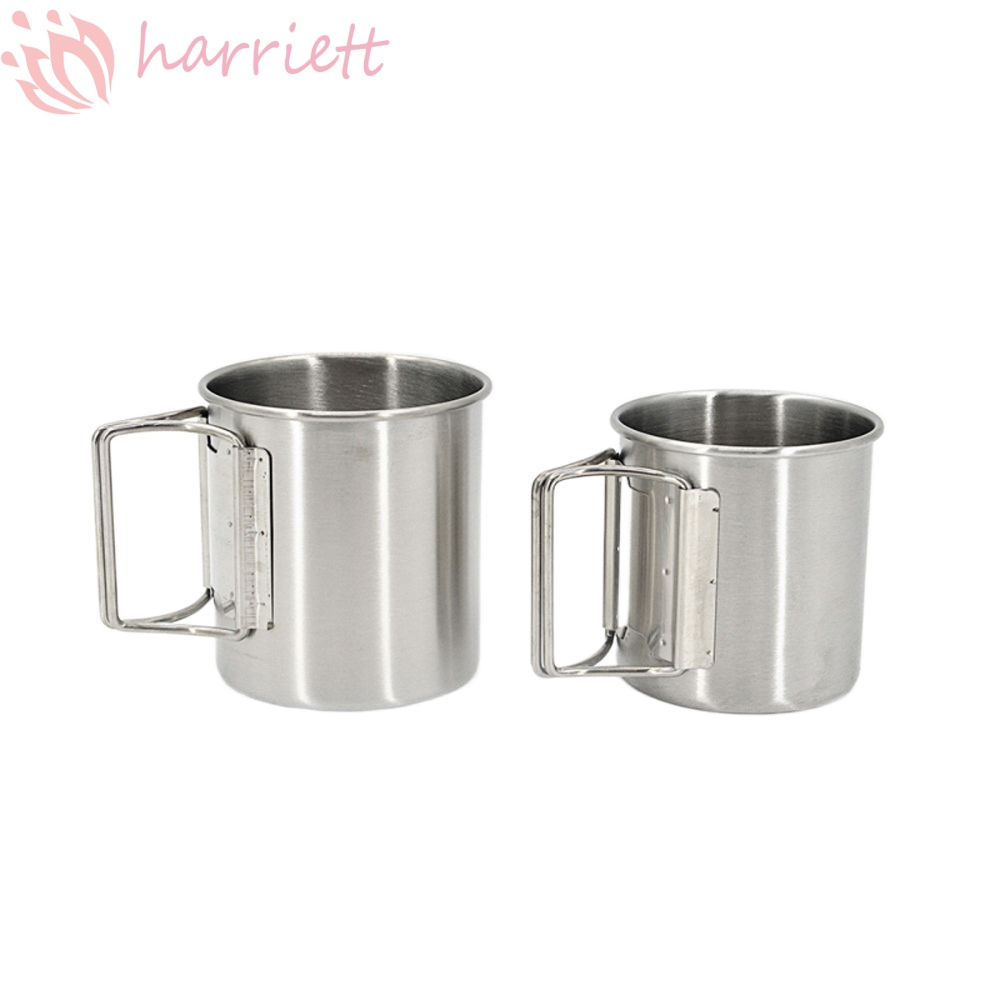 Cốc Uống Nước Bằng Thép Không Gỉ Thiết Kế Nhỏ Gọn Tiện Dụng Mang Theo Du Lịch / Cắm Trại