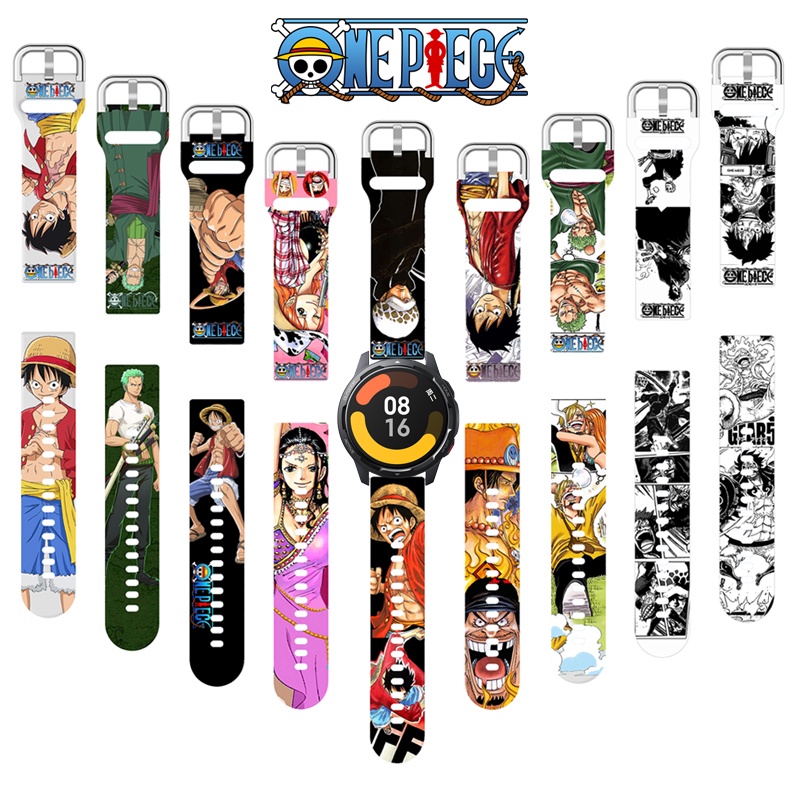 Dây Đeo Silicon In Hình Anime One Piece Luffy Zoro Cho Đồng Hồ Thông Minh Xiaomi Watch S1 Active