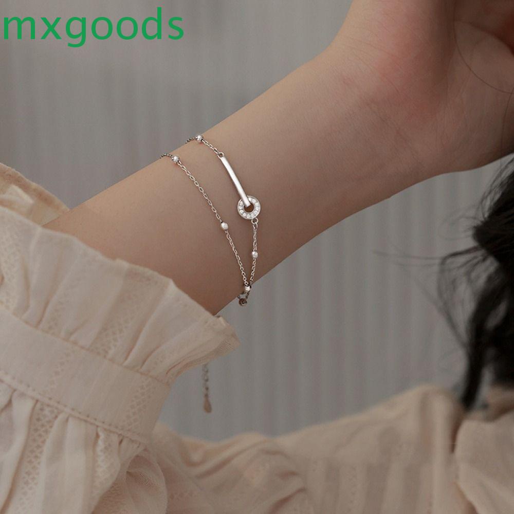 Vòng Tay Hai Lớp Mặt Hình Trái Tim Thời Trang Dành Cho Nữ|Vòng Đeo Tay Thép Titan Thời Trang Cá Tính