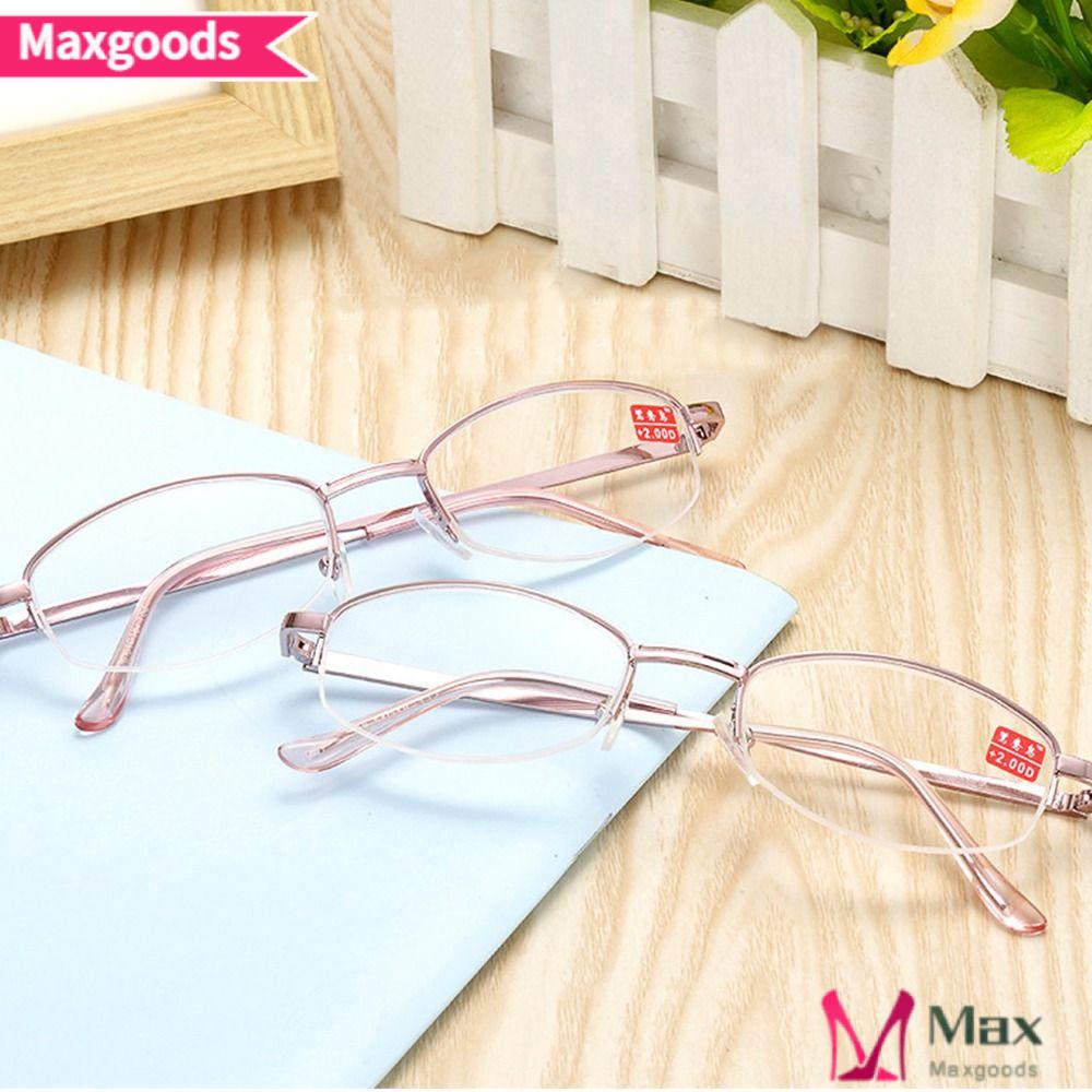 Kính Đọc Sách Nửa Gọng Đơn Giản Chống Mệt Mỏi Thời Trang