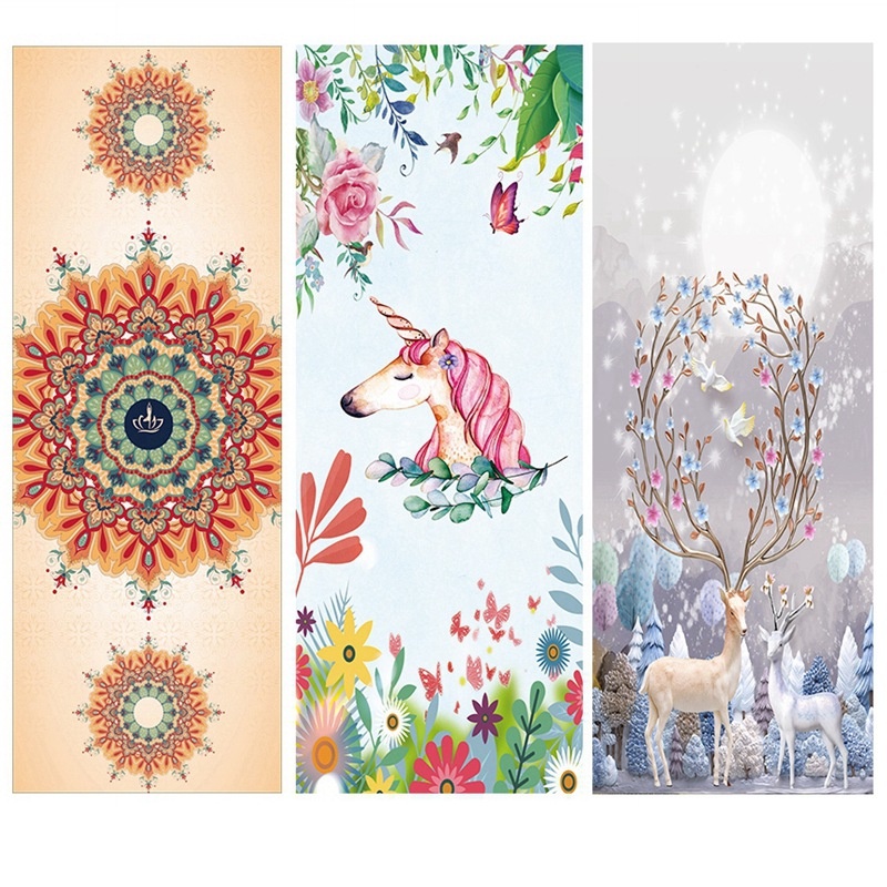 Yoga Mat trải khăn thấm mồ hôi chống ẩm trượt yoga trải khăn in yoga chăn yoga di động vệ sinh