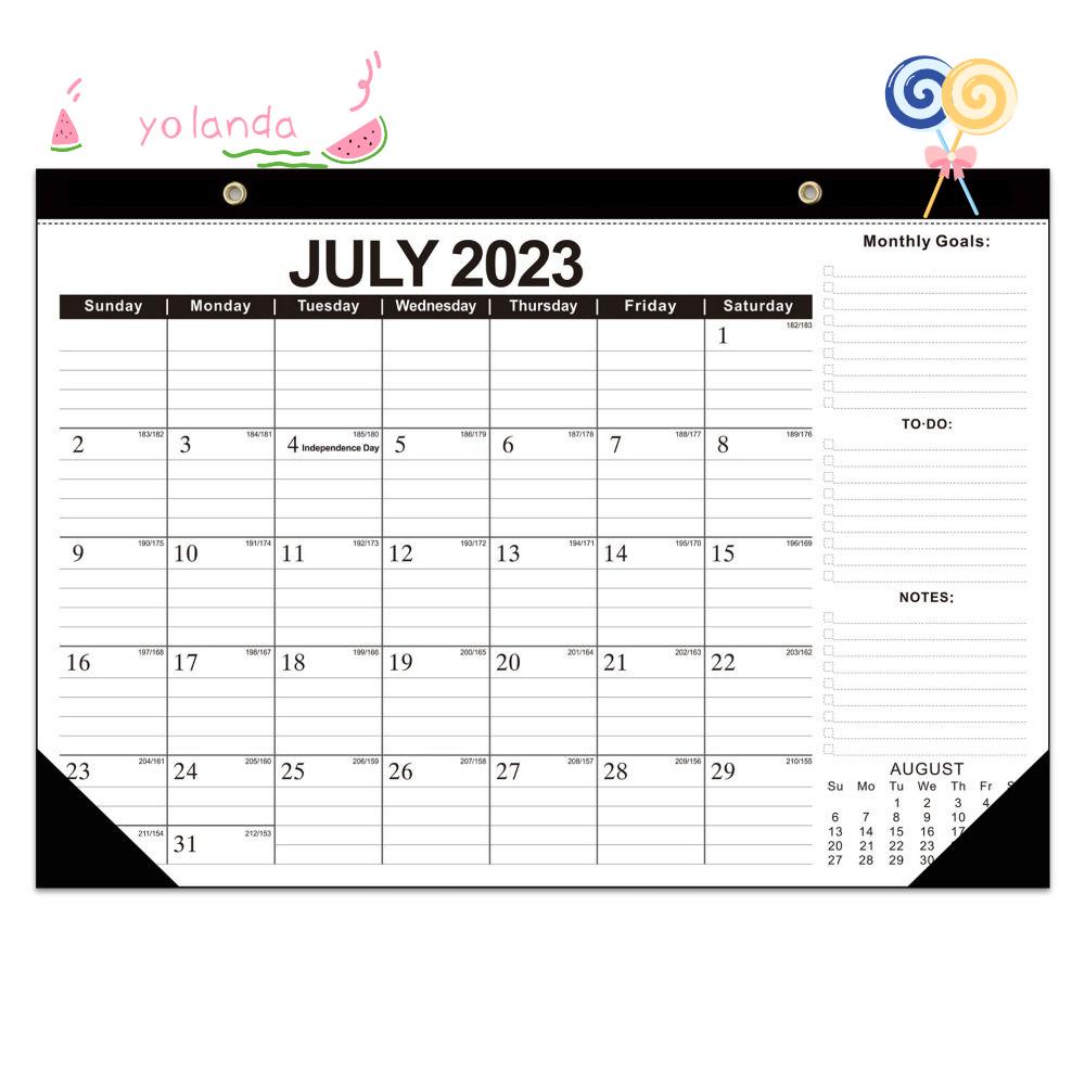 Lịch Giấy Treo Tường 18 Tháng Dùng Lên Kế Hoạch Dành Cho Văn Phòng