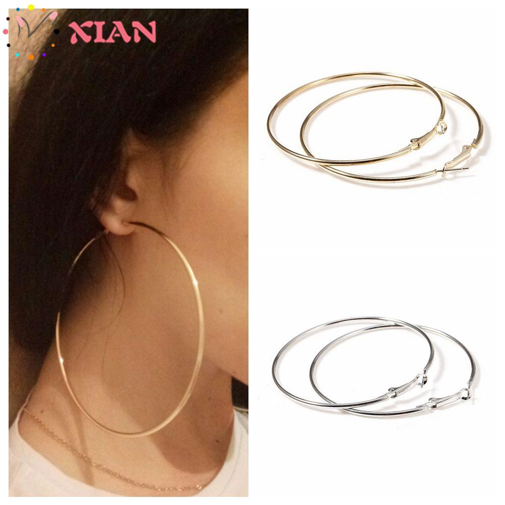 1 Đôi Bông Tai Tròn Phong Cách Punk Thời Trang