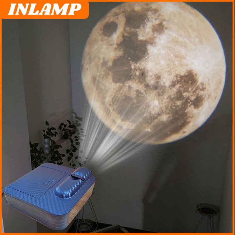 Đèn chiếu Aurora Moon Galaxy Bầu không khí sáng tạo Đèn ngủ mặt đất Máy chiếu ảnh cho quà tặng sinh nhật