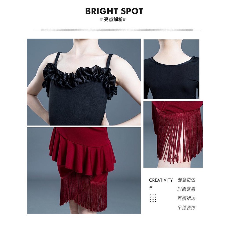 Đầm Khiêu Vũ Latin Không Tay Thiết Kế Mới Cao Cấp Thời Trang Dành Cho Bé Gái