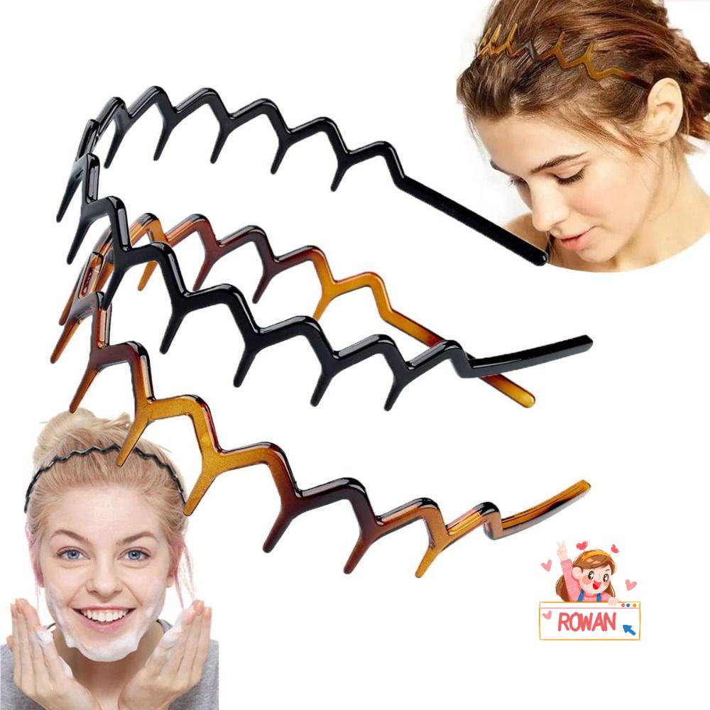 Băng Đô Cài Tóc Rửa Mặt Họa Tiết Zigzag Dành Cho Nam Nữ