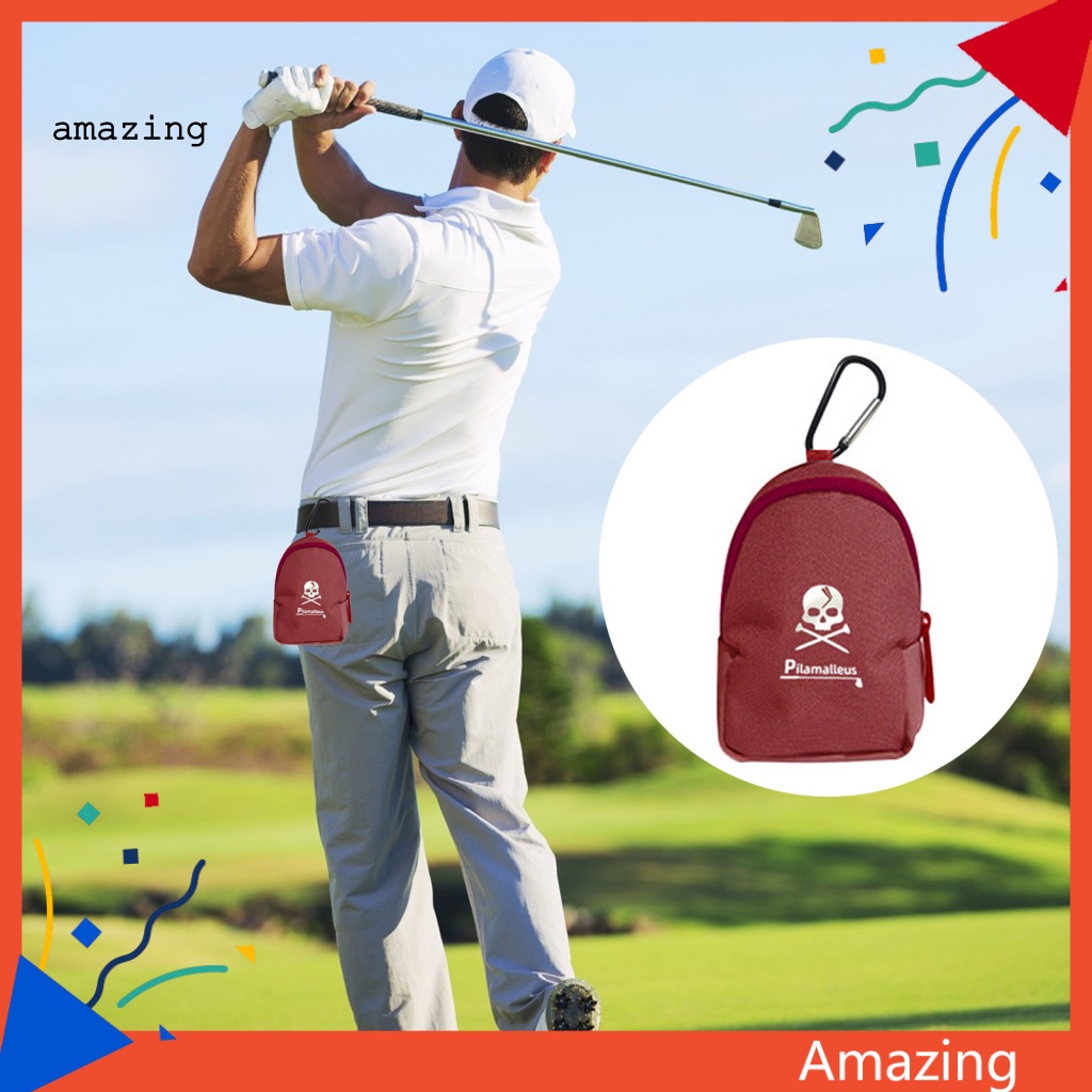 Túi Đựng 2 Quả Bóng Golf Mini Đeo Hông Đa Năng Kèm Móc Tiện Dụng