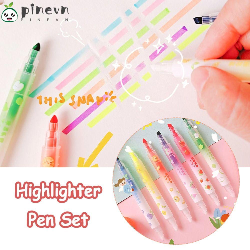 Set 6 Bút Bắt Sáng Màu Sắc Thời Trang