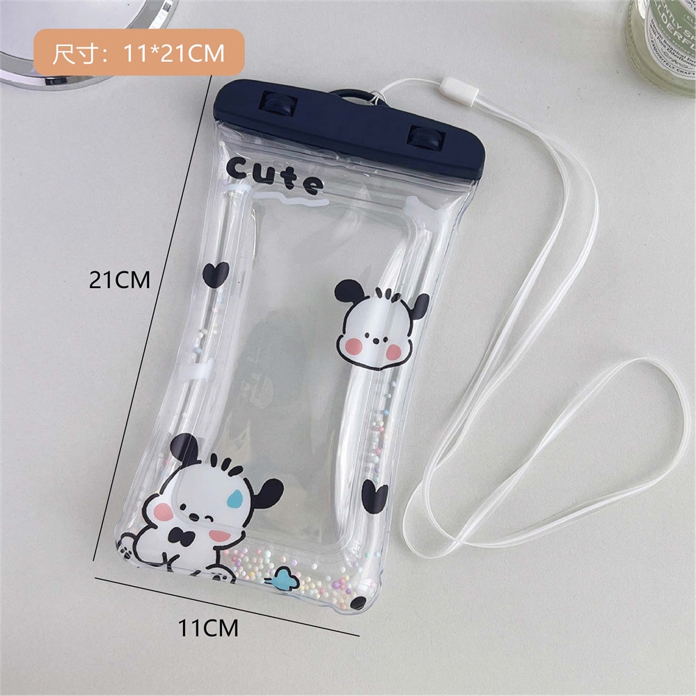 Túi Đựng Điện Thoại Bằng Nhựa Trong Suốt Chống Nước Chống Sốc Họa Tiết Hoạt Hình Dễ Thương