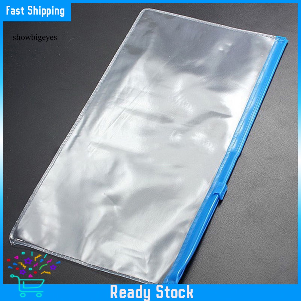 Bộ 2 Túi Đựng Bút Trong Suốt Chống Thấm Nước Có Khóa Kéo Tiện Dụng