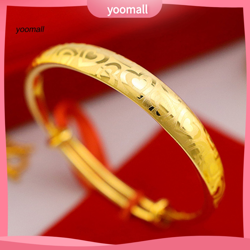 Vòng Đeo Tay Màu Vàng Đồng Tinh Xảo Không Phai Có Thể Điều Chỉnh Kích Thước Cho Đám Cướ