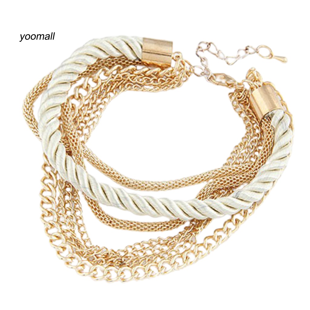 Vòng Tay Hợp Kim Nhiều Lớp Có Thể Điều Chỉnh Kích Thước