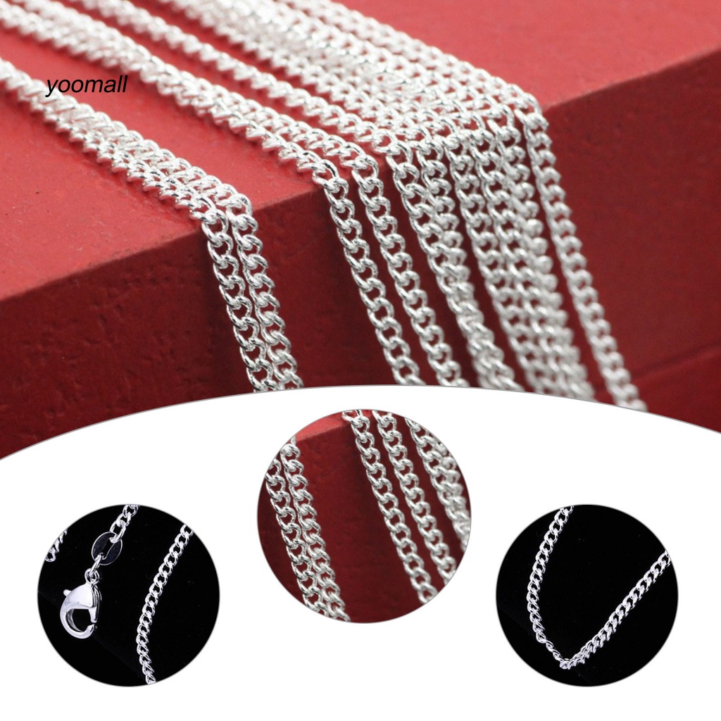 Vòng cổ Dài Bằng Đồng Dày Màu Sắc Bạc Phong Cách Hip Hop Cho Nam Và Nữ