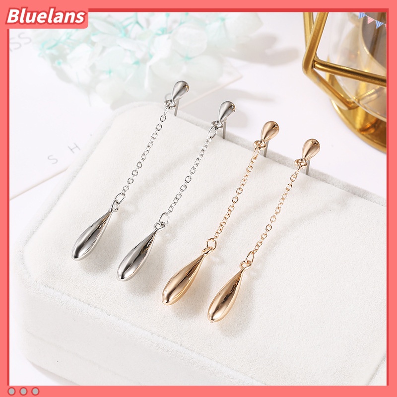 Khuyên Tai Tua Rua Dáng Dài Hình Giọt Nước Đơn Giản