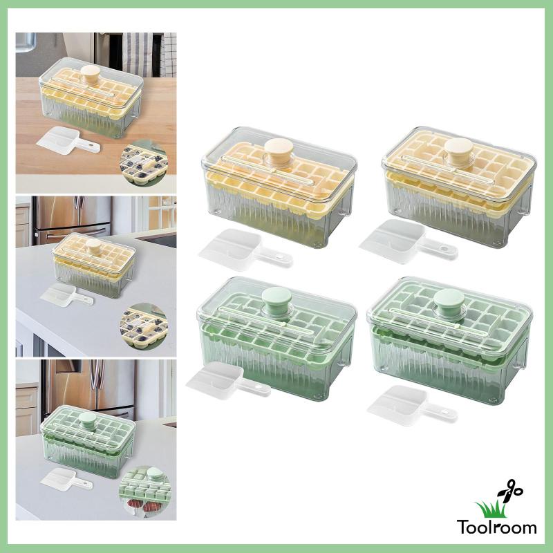 Khay Làm Đá Viên Dạng Nhấn Tiết Kiệm Không Gian Có Thể Tái Sử Dụng