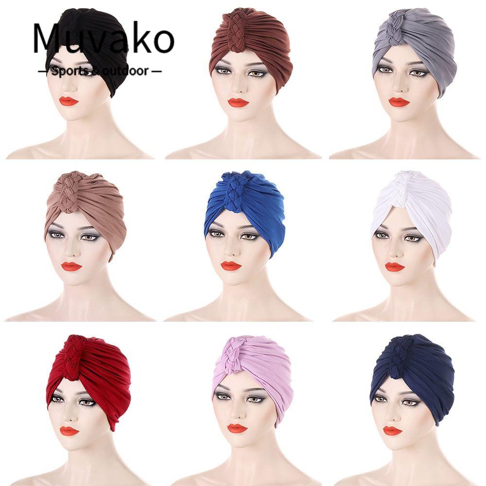 MUVAKO Mũ Turban In Hoa Phong Cách Hồi Giáo