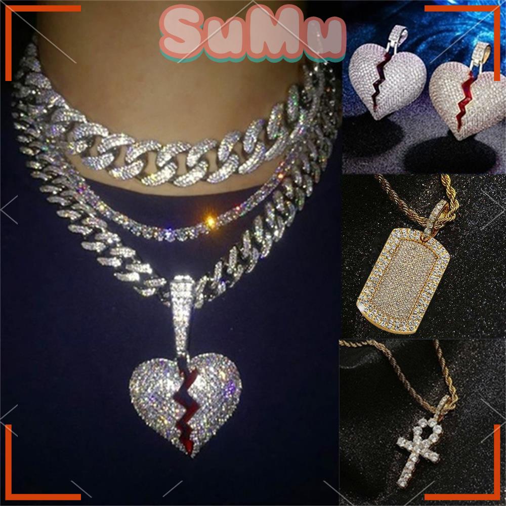 Vòng cổ SUMU Khảm Đá Lấp Lánh Sang Trọng Thời Trang|Vòng cổ Chuỗi Xích Xoắn Đính Đá Lấp Lánh Phong Cách Hip Hop Cá Tính