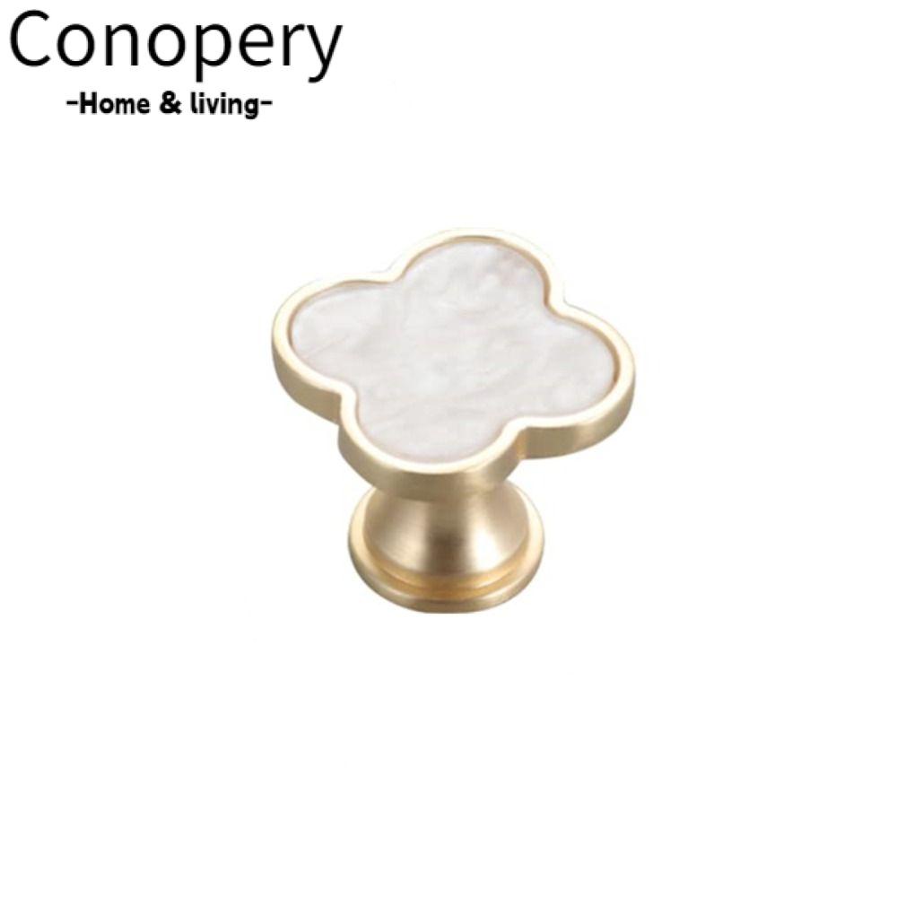 CONOPERY Tay Nắm Ngăn Kéo Tủ Hình Cỏ Bốn Lá Đa Năng