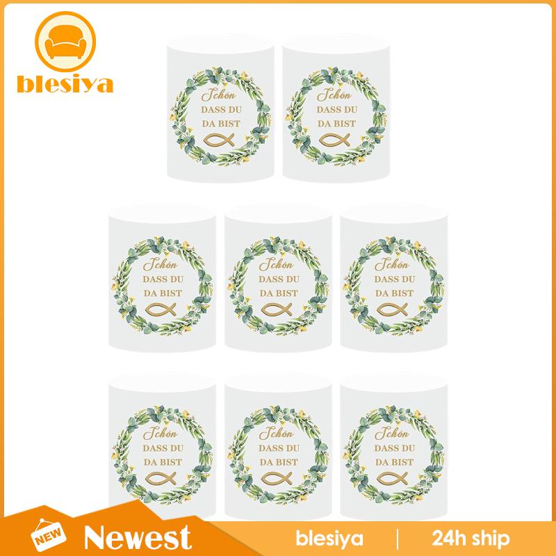 [Blesiya] Set 8 Vỏ Bọc Đèn Cầy Để Bàn Trang Trí Nội Thất