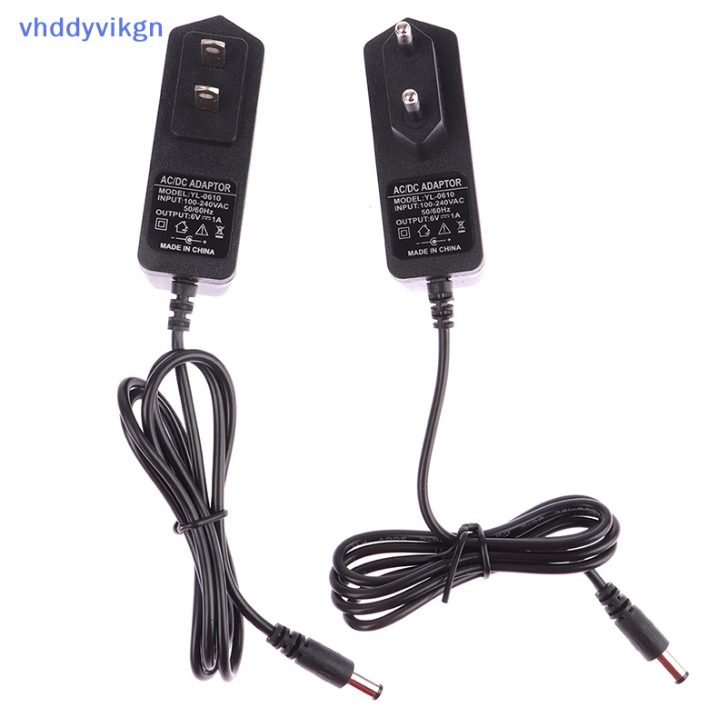 1 Dây Nguồn 6V1A New AC 100V-240V DC 6V 1A 1000mA DC 5.5mm x 2.1mm