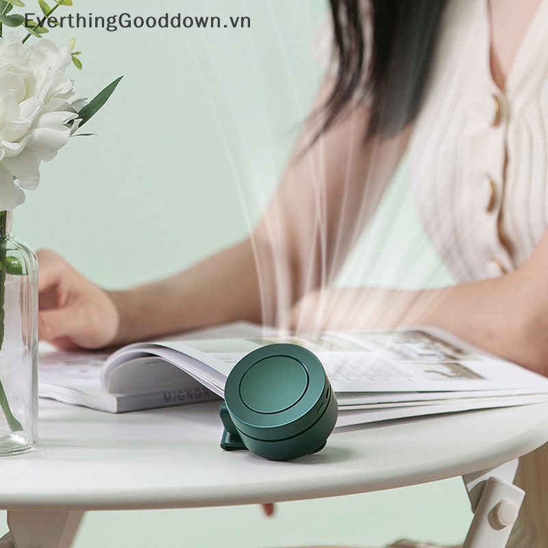 Everthinggood Quạt Làm Mát Mini Dạng Kẹp Sạc USB Có Thể Sạc Lại Dùng Trong Nhà / Văn Phòng / Đi Du Lịch