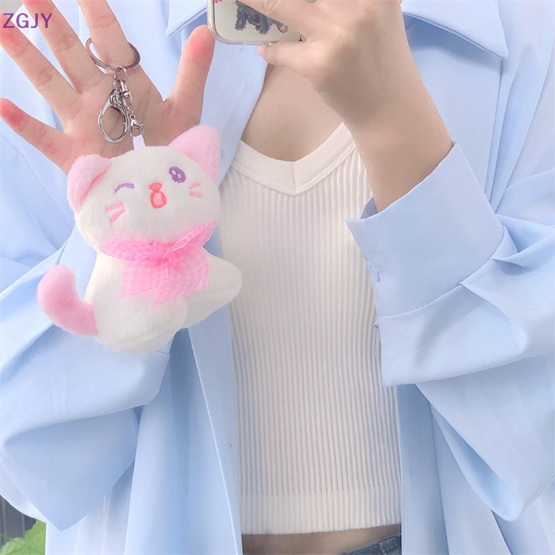 Móc Khóa Hình Mèo Nhồi Bông 12CM Dễ Thương Mới