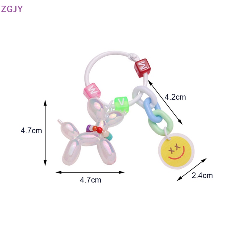Móc Khóa Hình Chú Chó Và Bong Bóng Bằng Acrylic Dễ Thương Mới