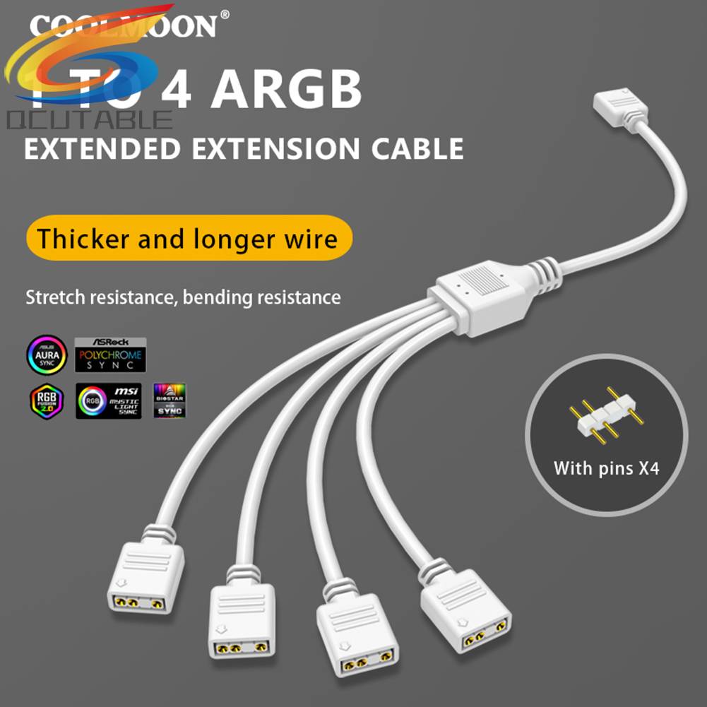 Cáp Chia Cổng 5V 3PIN 1 Sang 2 / 3 / 4 Cho Quạt Máy Tính