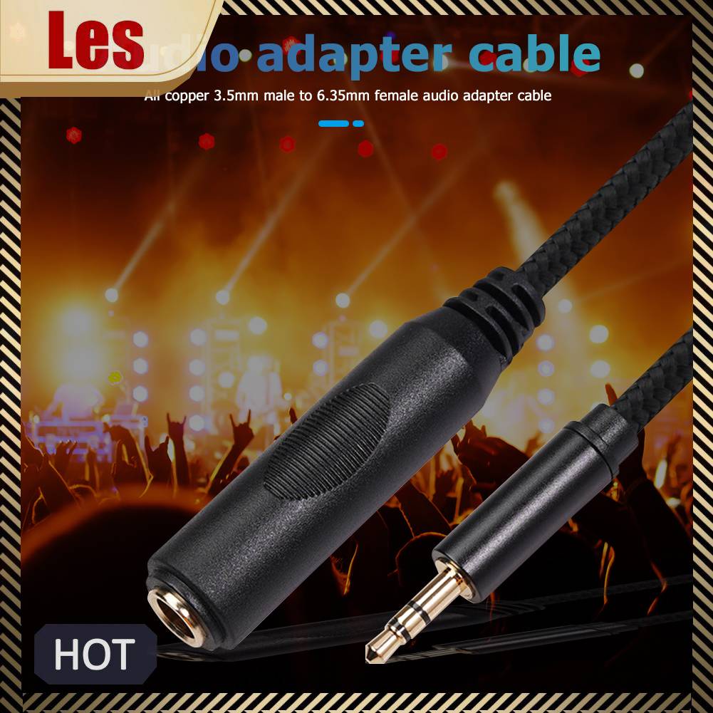 Dây Cáp Chuyển Đổi Đầu Cắm 3.5mm Sang Ổ Cắm 6.35mm TRS 1 / 8 Sang 1 / 4