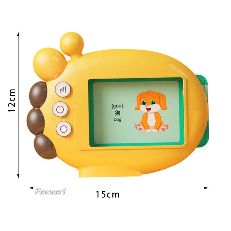 [Fenteer1] Thẻ Đọc Sách Có Đèn Flash Dành Cho Trẻ Mẫu Giáo 4-6 Tuổi