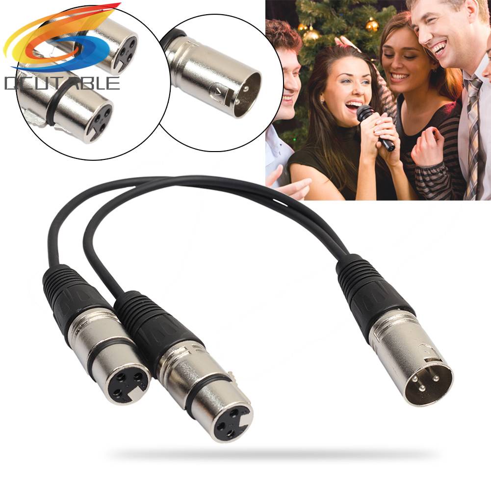 Cáp Nối Dài XLR 3 Pin Male Sang 2 XLR Female