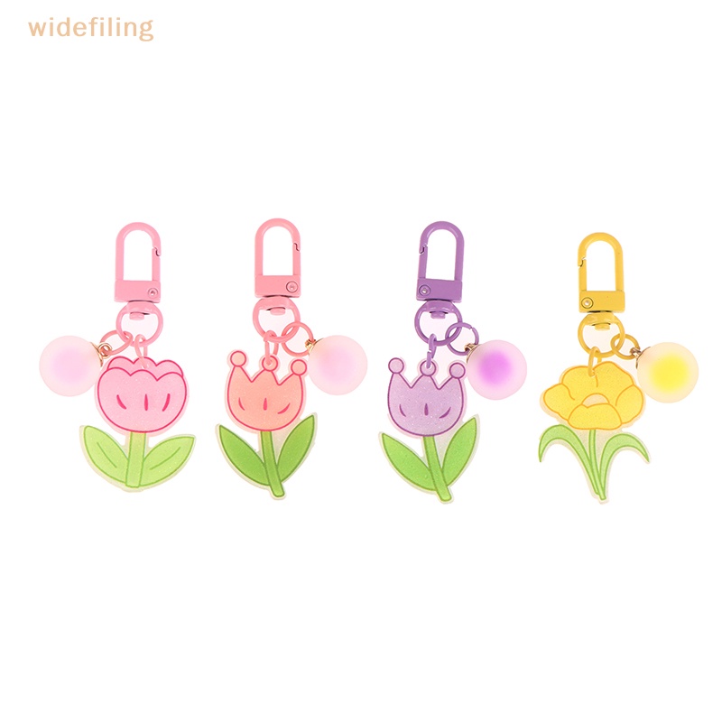 Móc Khóa Hình Bông Hoa / Vương Miện Màu Sắc Ngọt Ngào Xinh Xắn Cho Nữ