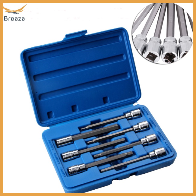 Set 7 Đầu Nối Torx Bit 3 / 8 Inch H3 H4 H5 H6 H7 H8 H10 Chuyên Dụng Sửa Chữa Xe Hơi / Nhà Cửa